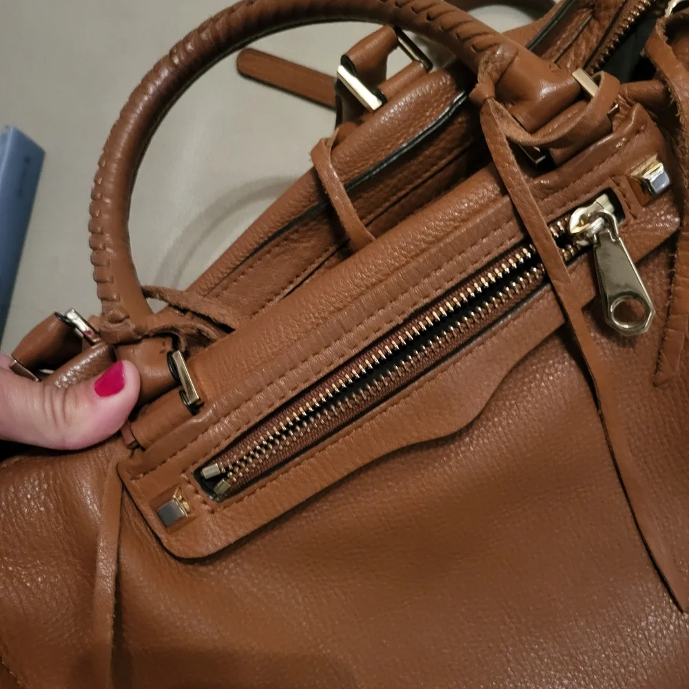 Rebecca Minkoff Regan Brown Leather Satchel Shoulder bag - Picture 2 of 7